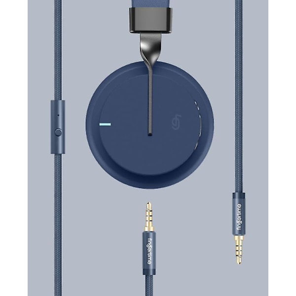 Bluetooth Trådløse Hodetelefoner Med Mikrofon, Øretelefoner For Smarttelefon Laptop Blue