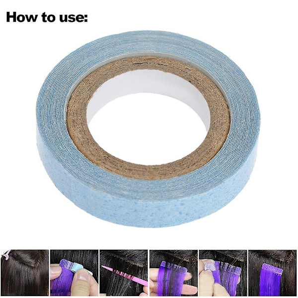 1 Rulle 0.8cm 3 yards Vattentät Hårtejp Dubbelsidig Självhäftande G