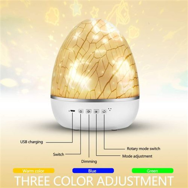 CHENYAO (DJ0022) LED Projektor Stjernehimmel Lampe, Musik Natlys