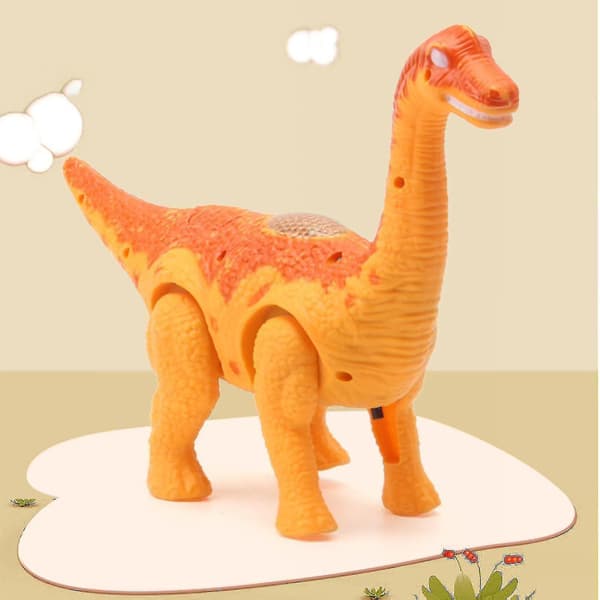 [LCS]Simulaatio Kävelevä Muniva Interaktiivinen Dinosaurusmallilelu Valolla Sähköinen Dinosauruslelu Valoprojektio Orange