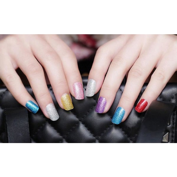 Nail Art Stickers 10 färger glänsande självhäftande självhäftande nagellappar