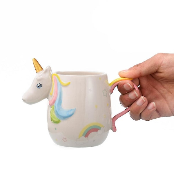 Keramisk Mugg Enhörningsmugg Mjölk Kaffekopp Tecknad Mugg