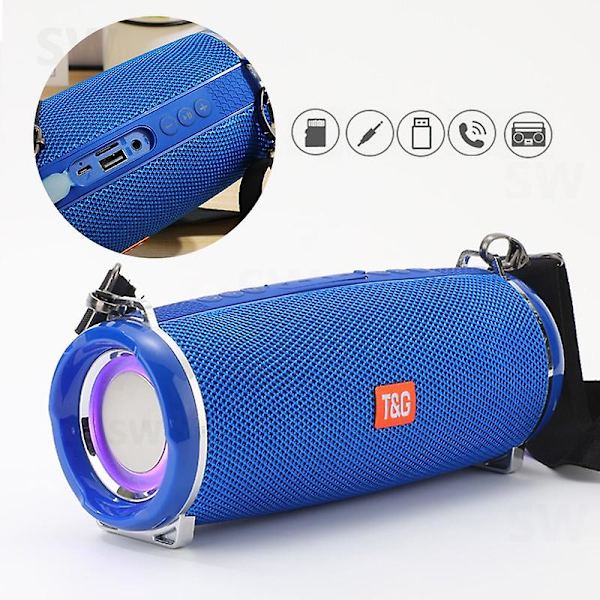 Kraftfull Tg192 Portabel Bluetooth Högtalare Utomhus Kolumn Dator Black