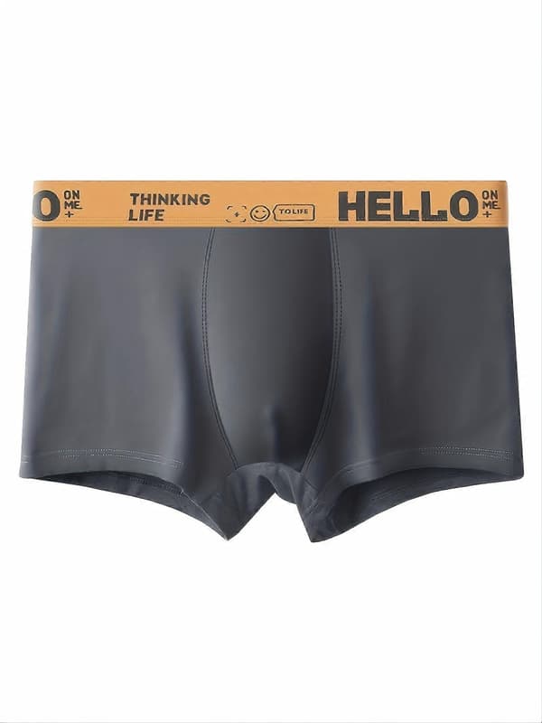 4-pack bomullsboxershorts för män, mjuka bekväma stretchkalsonger, underkläder för tonåringar B M