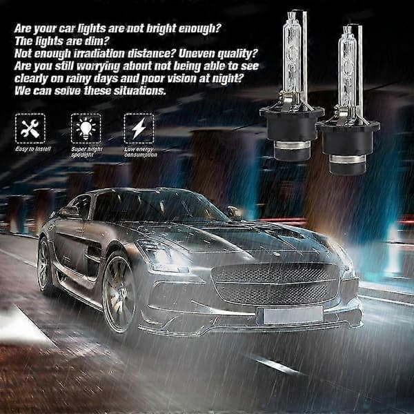 35W 6000K D4S Xenon HID-lampa, vitt ljus, 2-pack
