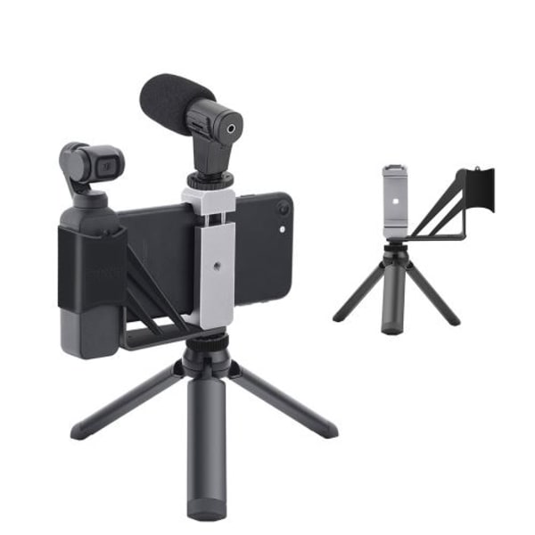 Multifunksjonell holder for montering av telefonholder med stativ for