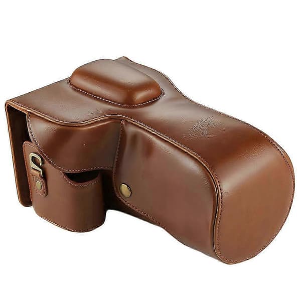 [LCS]Nikon D7200 D7100 D7000 Helkropps PU-läder Kameraväska Brown