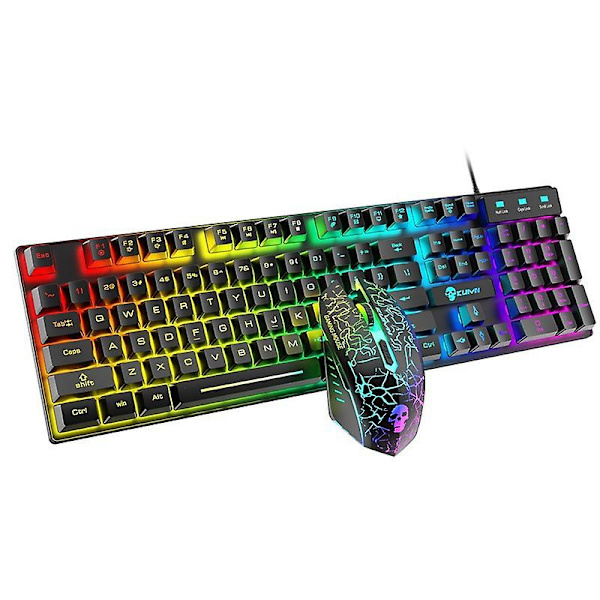 RGB Tangentbord och Mus Set med RGB Bakgrundsbelysning