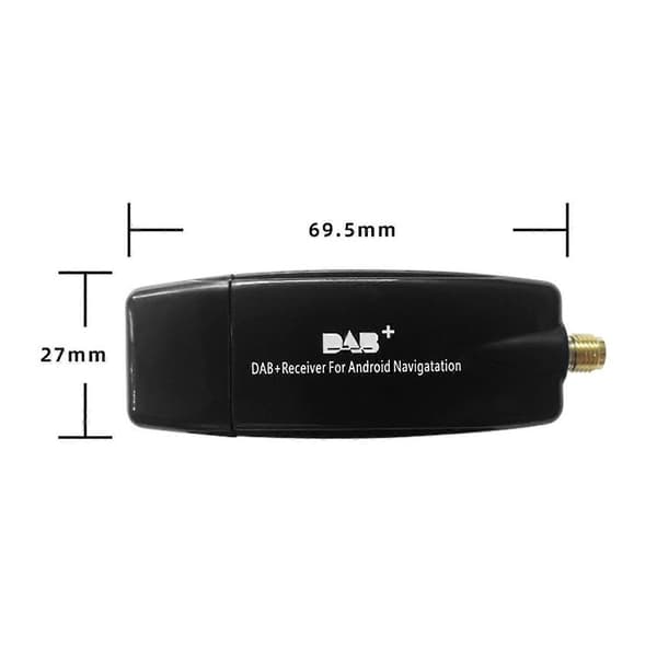 Bil DAB Digital Radiomottaker Full Frekvens Lavt Strømforbruk Plug-Play Auto Universal DAB-boks