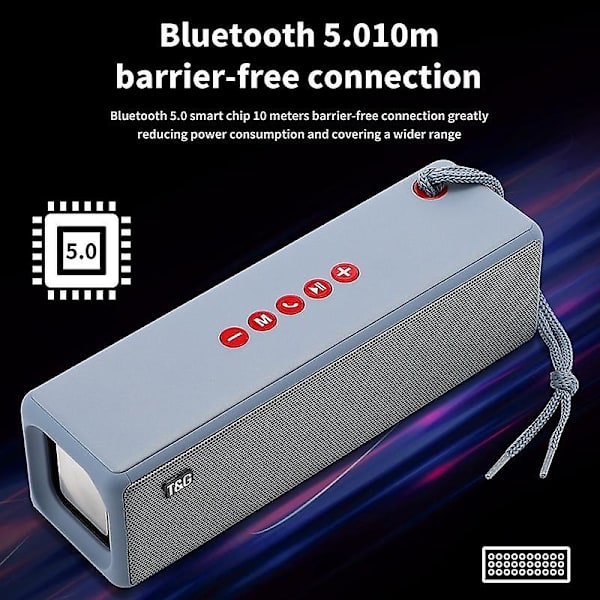 Kannettavat Bluetooth-kaiuttimet Tehokas Soundbar HiFi Subwoofer-järjestelmä|Kannettavat kaiuttimet (sininen)