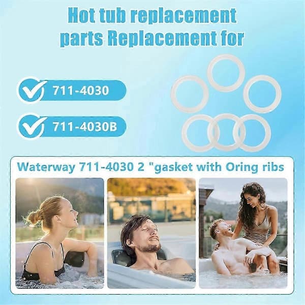 [LCS] 2 tommer spa-varmepakning til Balboa Gecko boblebad, 711-4030B erstatningsdel standard pasform As Shown