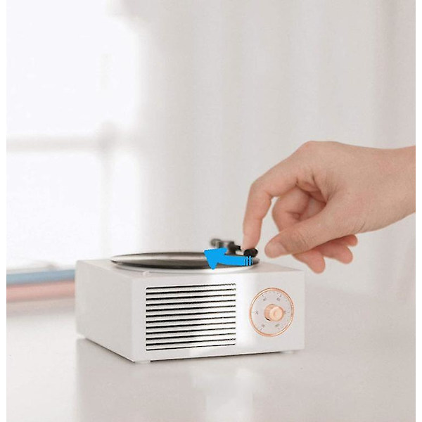 Bluetooth-langaton kaiutin, retro vinyylilevy CD-tyylinen soitin. White