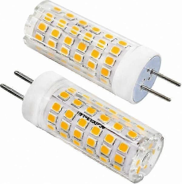 4-pakning 9W GY6.35 LED Varm Hvit 3000K 220V AC/DC Halogen Erstatningspærer