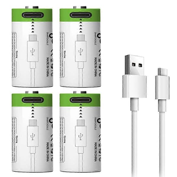 [LCS]SMARTOOOLS 4st 3.7V 300mAh CR2 Uppladdningsbart Li-jonbatteri för digitalkamera GPS Säkerhet Medicinsk