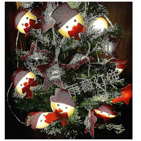 3m Snögubbe Jul Ljusslinga 20 LED Fairy Strings Dekoration STARS