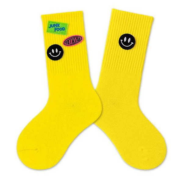 Flickor Pojkar Strumpor Varma Mjuka Barn Tecknade Söta yellow XL