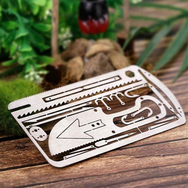 BÄSTA Multi Tool Card Survival Plånbok storlek Camping Vandring Emergency Kit EDC-utrustning