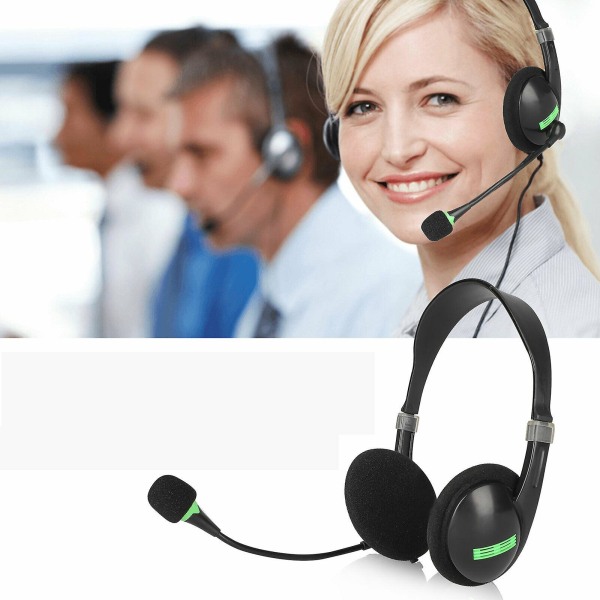 Datamaskin Hodetelefoner Headset Med Mikrofon Støyreduserende For PC Laptop