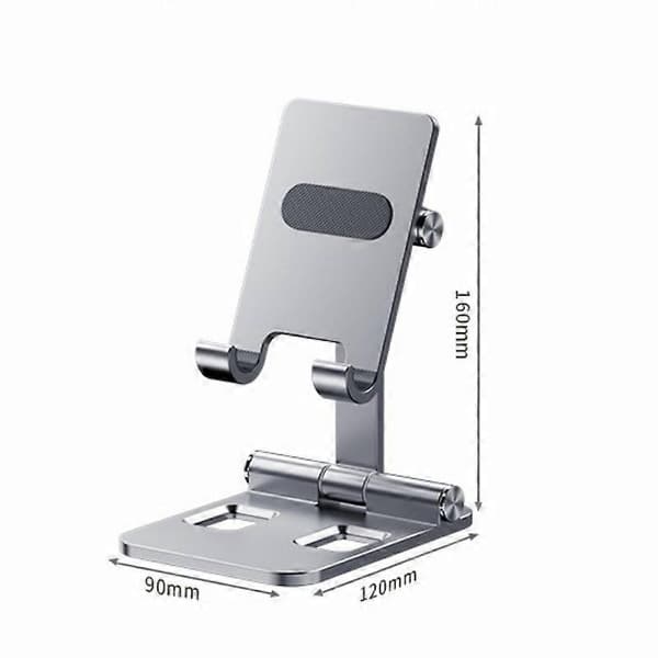 [LCS]YY-003 Sammenfoldelig bordholder til tablet og telefon i aluminiumslegering Silver