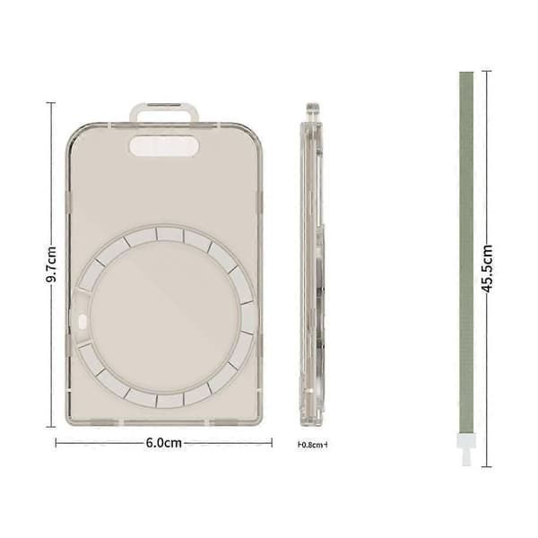 Magneettinen suojakotelo PLAUD Note/Plaud Note Pro (2025) -tallennuslaitteille, läpinäkyvä harmaa Transparent gray