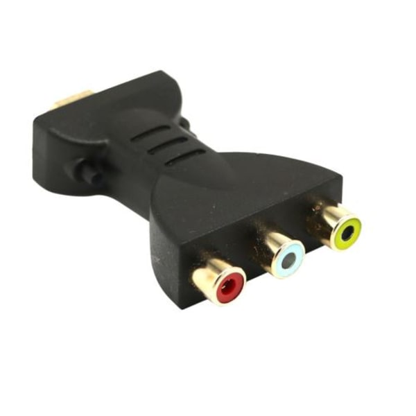 Gullbelagt HDMI til 3 RCA RGB Audio Video AV Adaptere Uiao Komponent