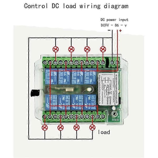 [LCS] Trådløs 8-kanals fjernbryter for DC 9-72V motorstyring RF-system As Shown