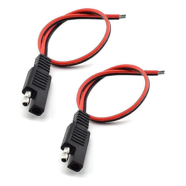 [LCS] 2 st 18awg Sae-förlängningskabel 2-polig Sae-snabbkopplingskoppling 10a solpanel S-hao