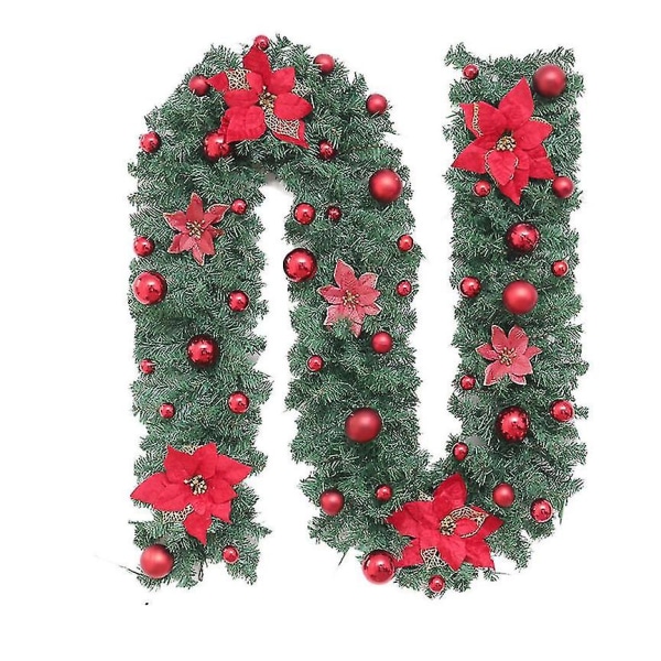 LED 2,7 m Jule Cane Garland Hage Hjem Juledekorasjoner red