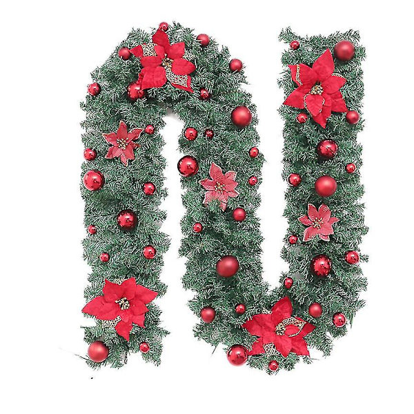 LED 2,7 m Julgransgirlang Trädgård Hem Högtidsdekorationer red