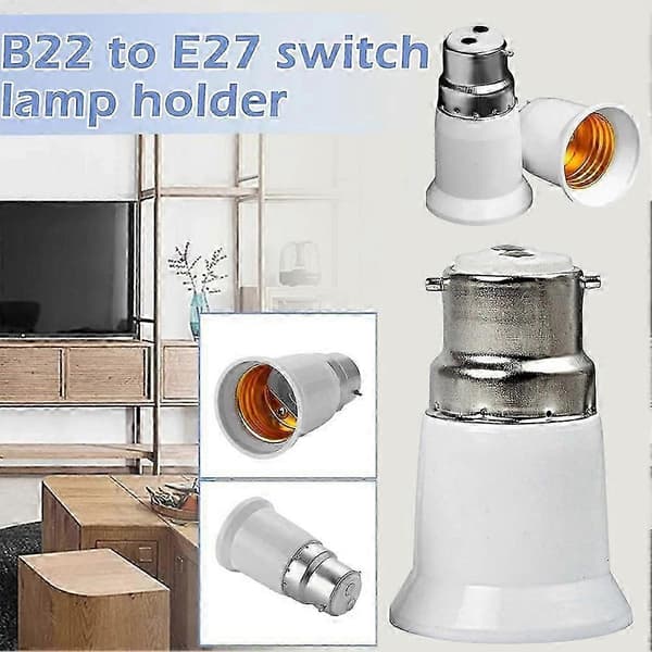 glödlampadapter B22 till E27 för lampdelar 3pcs