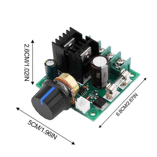 12V-40V PWM DC Motor Hastighedsregulator med Knapkontakt 10A LED Hastighedsregulator og Dæmpningsmodul