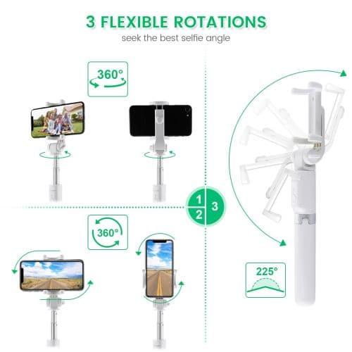 BlitzWolf BW-BS3 selfiekeppi 3-in-1 Bluetooth-kauko-ohjaimella