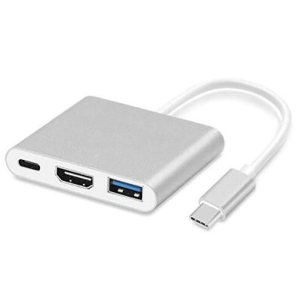 Type C - USB-C 4K HDMI USB 3.0 3-in-1 Hub -adapterikaapeli Apple Macbook Macille