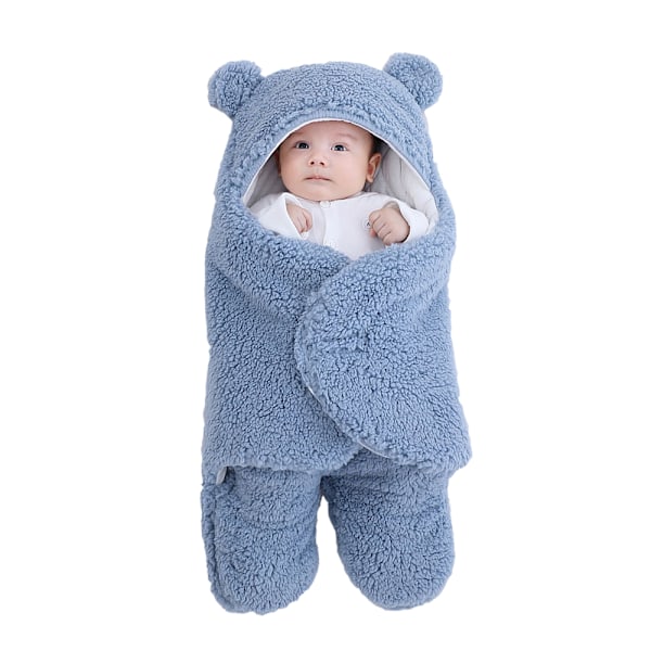 Mjuk och tjock bomullsfilt för nyfödda bebisar Sovsäck Kokong Wrap för 0-9 månader gamla bebisar NR. 3-6 months NO.3