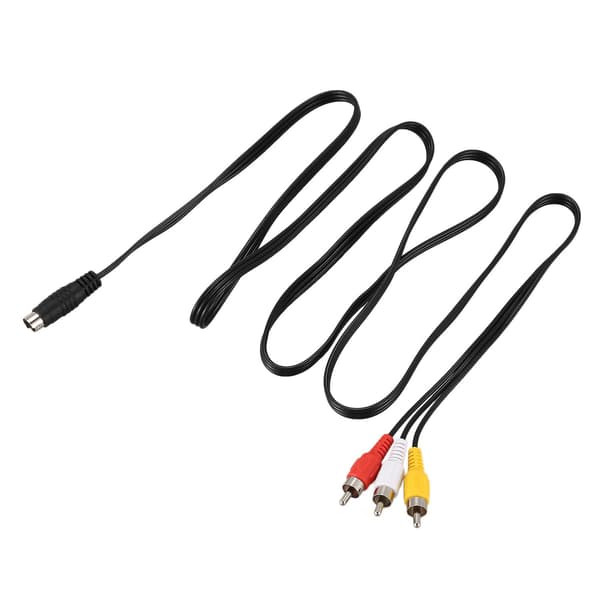 [LCS] 1,5M 4,9ft 3 RCA Han til 4 Pin S-Video Han TV PC Konverteringskabel As shown