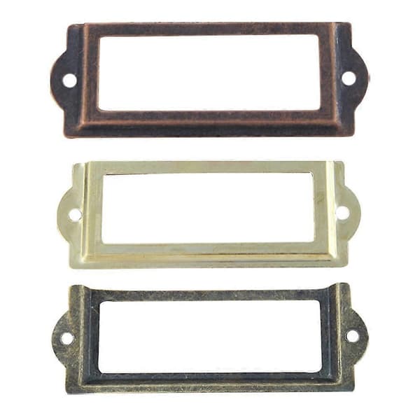 [LCS]10 stk. antikk etikettramme for navneskilt til skapskuffeskap mengxi Red Bronze
