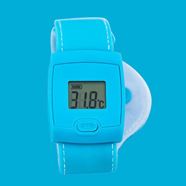 Digital Intelligent Bluetooth Termometer för Bebisar Smart Feber Temperaturarmband LCD-Display Pink