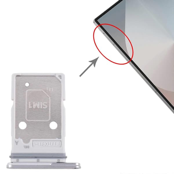Til Samsung Galaxy Z Fold7 SM-F966B EU-version KOMPATIBEL SIM + SIM-kortbakke Silver