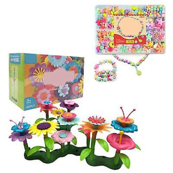 DIY Käsintehdyt Kukka-asetelmaleikit 46 PCS and Beads
