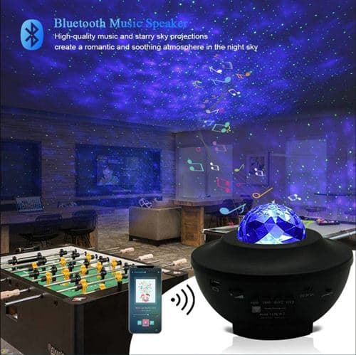 [LCS]Galaxy Stjerneprojektor Integreret Musikhøjttaler Stemmestyring