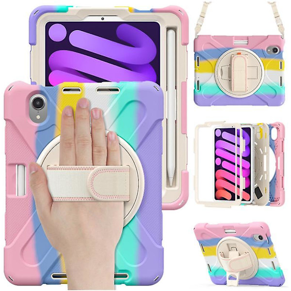 Ipad Mini 6. sukupolvi 2021 Suojakotelo Olkahihnalla Colorful