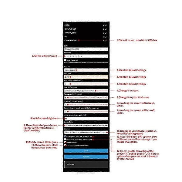 NMMiner NerdMiner Opgraderet Harshrate 987KH/S 2,8 tommer Smart Display