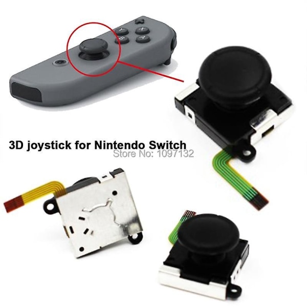 Nintend switch 3d analog för joycon joystick tumspakar sensorbyte tillbehör för joy con styrenhetshus 1 joystick2