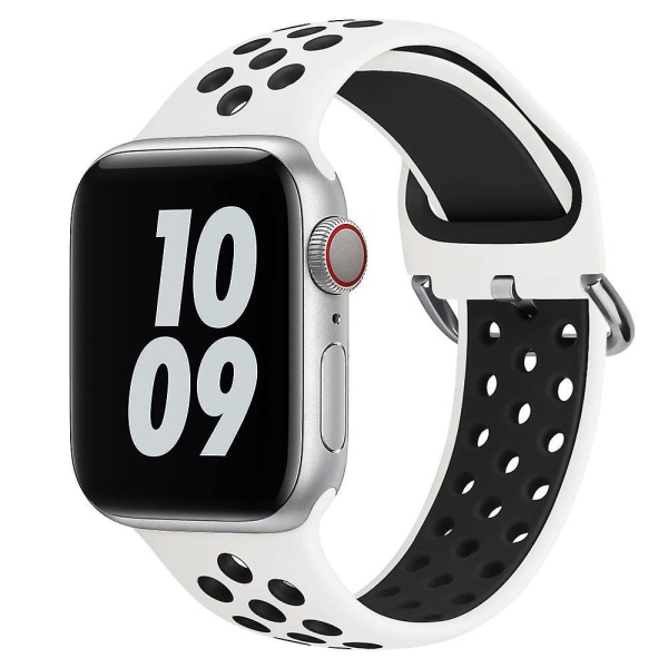Silikon sportbandsrem för Apple Watch Series 7 6 5 4 3 2 1 Se 38/40/42/44 mm 1 38-40mm