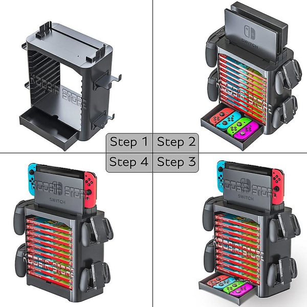 Nintend Switch/OLED/Lite konsol tillbehör fodral förvaringsställ Nintendoswitch spel CD skiva Joycon Pro controller hållare torn Simple cd bracket