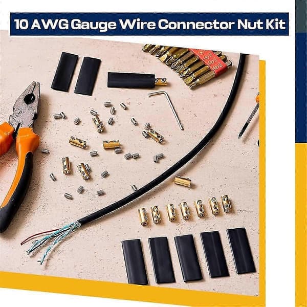 [LCS]15 sæt underjordisk ledningssamlingssæt ledningsforbindere, der passer til ledninger under 12 Awg 60 Amp samlingsledningsforbindelsesmøtriksæt As Shown