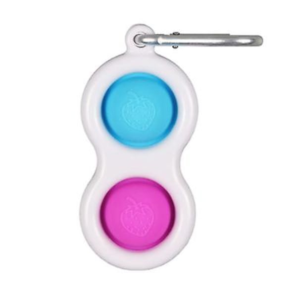 Dekompression silikon leksak push bubbla nyckelring För barn och Adu green+blue+purple