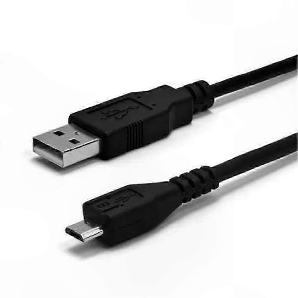 Svart USB-ladekabel for bærbare starthjelpere og strømbanker