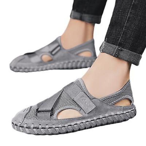 Sandaler Casual Baotou Lazy Pedal Herr Strandskor gray 41