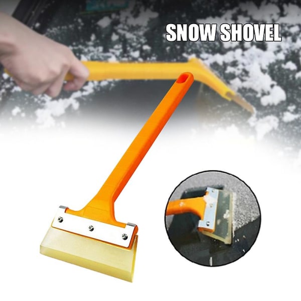 Multifunksjonell snøskrape med brede metallblader, ABS antisklihåndtak, snøskuffe for bilvindu og is Medium Oxford  with 2 Screws